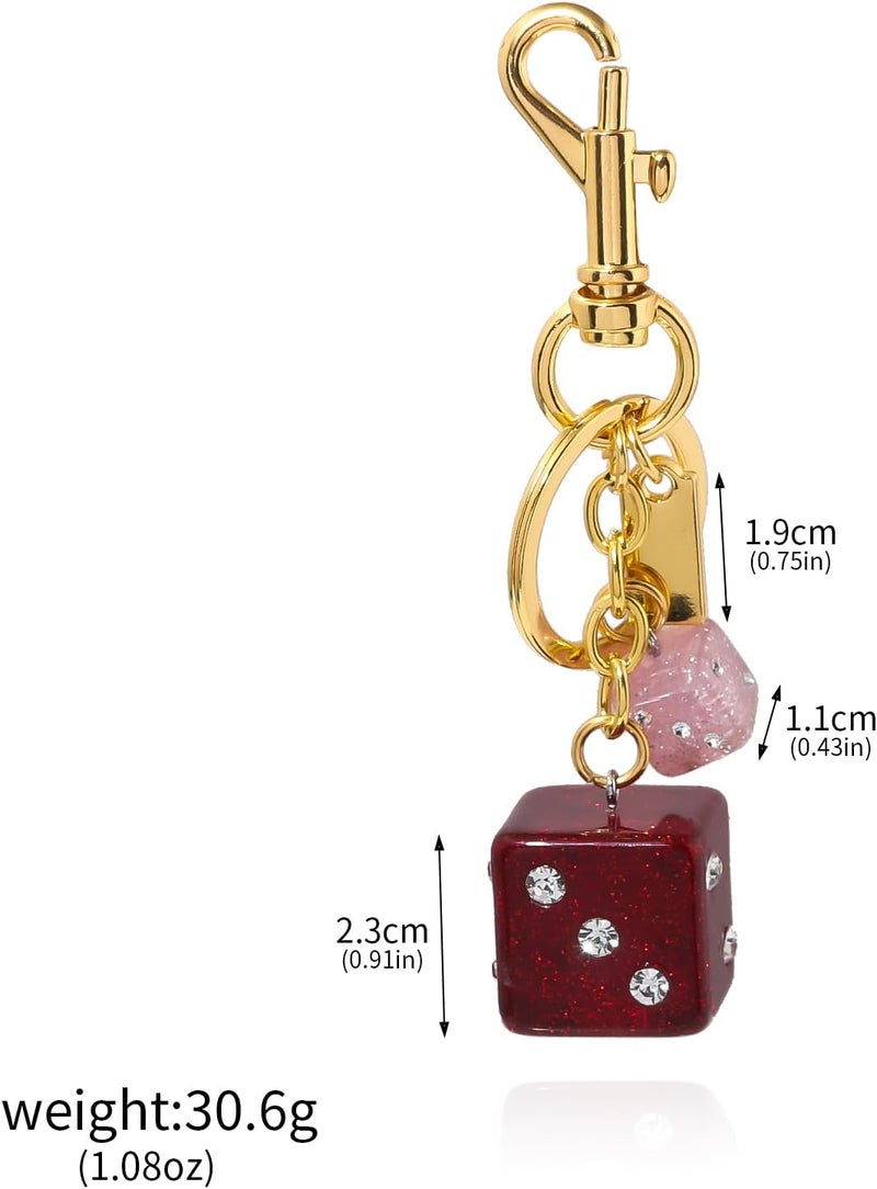 SORGERLY 8 Ball Dice Charm Keychain - Cute Bag Purse Handbag Accessories - Y2K Aesthetic Key Chain for Women Men - Image 5